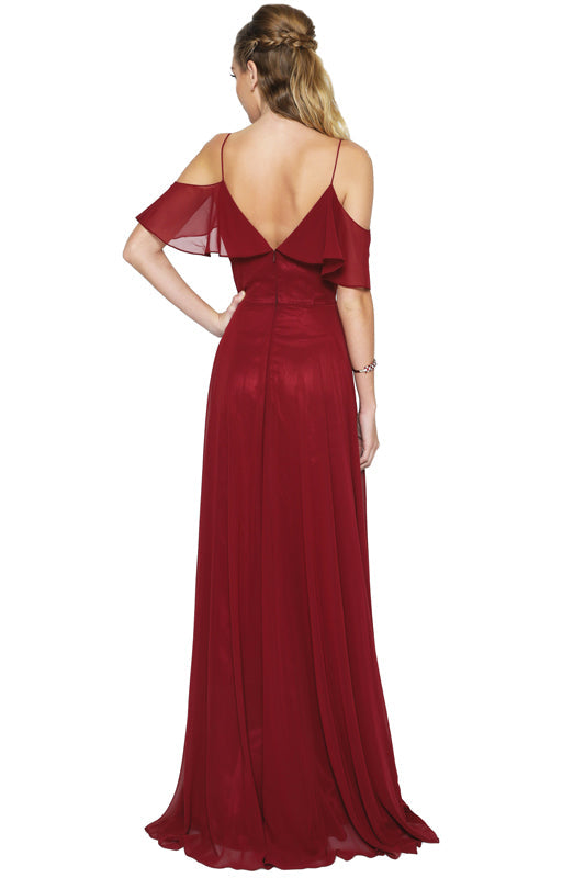 Prom Dresses A Line Long Formal Prom Dress Burgundy