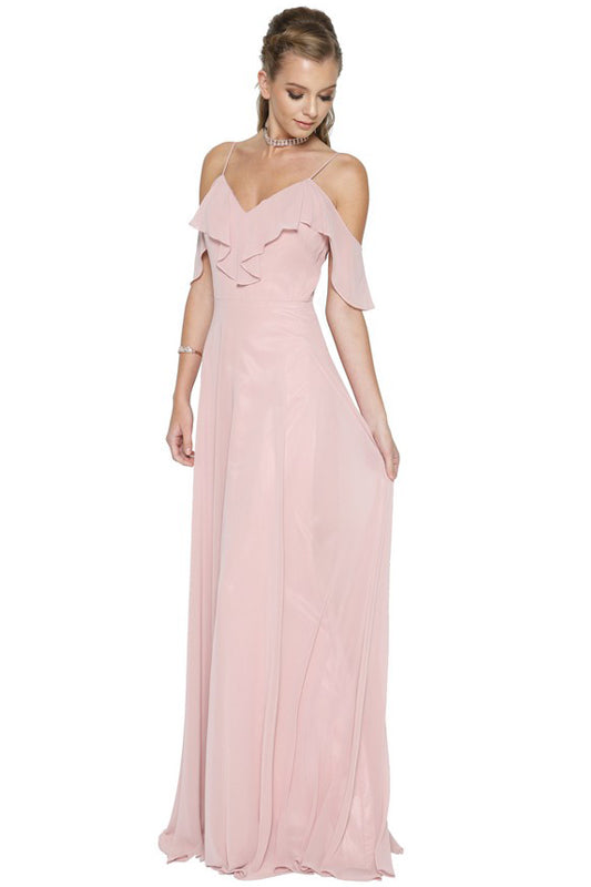 Prom Dresses A Line Long Formal Prom Dress Dusty Rose