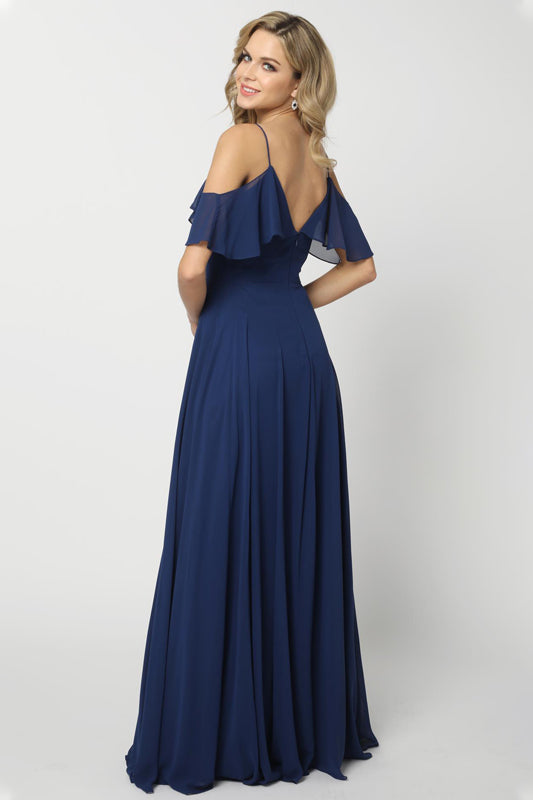 Prom Dresses A Line Long Formal Prom Dress Navy Blue
