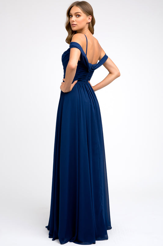 Prom Dresses Long Formal Prom A Line Dress Navy Blue