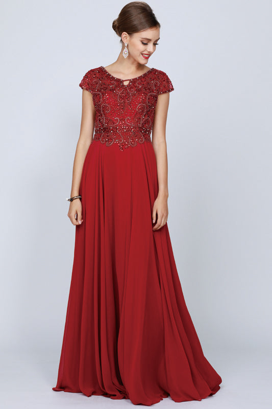 Formal Dresses Long Formal Evening A Line Dress Burgundy