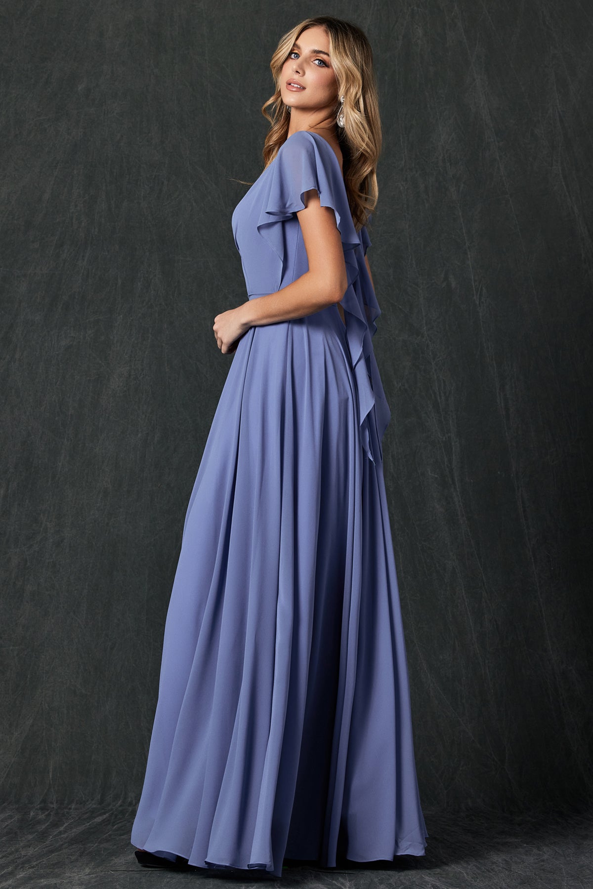 Formal Dresses Long Formal A Line Evening Dress Slate Blue