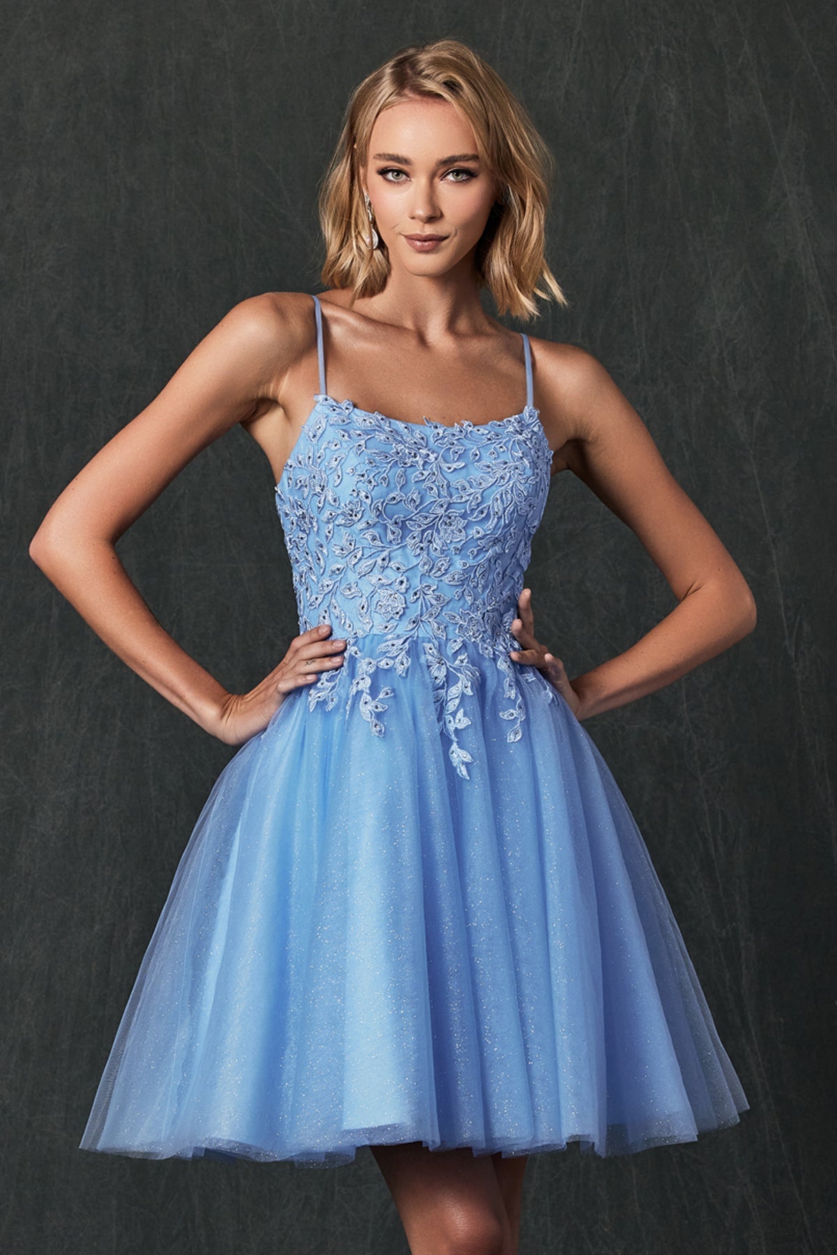 Cocktail Dresses A Line Short Cocktail Floral Dress Powder Blue