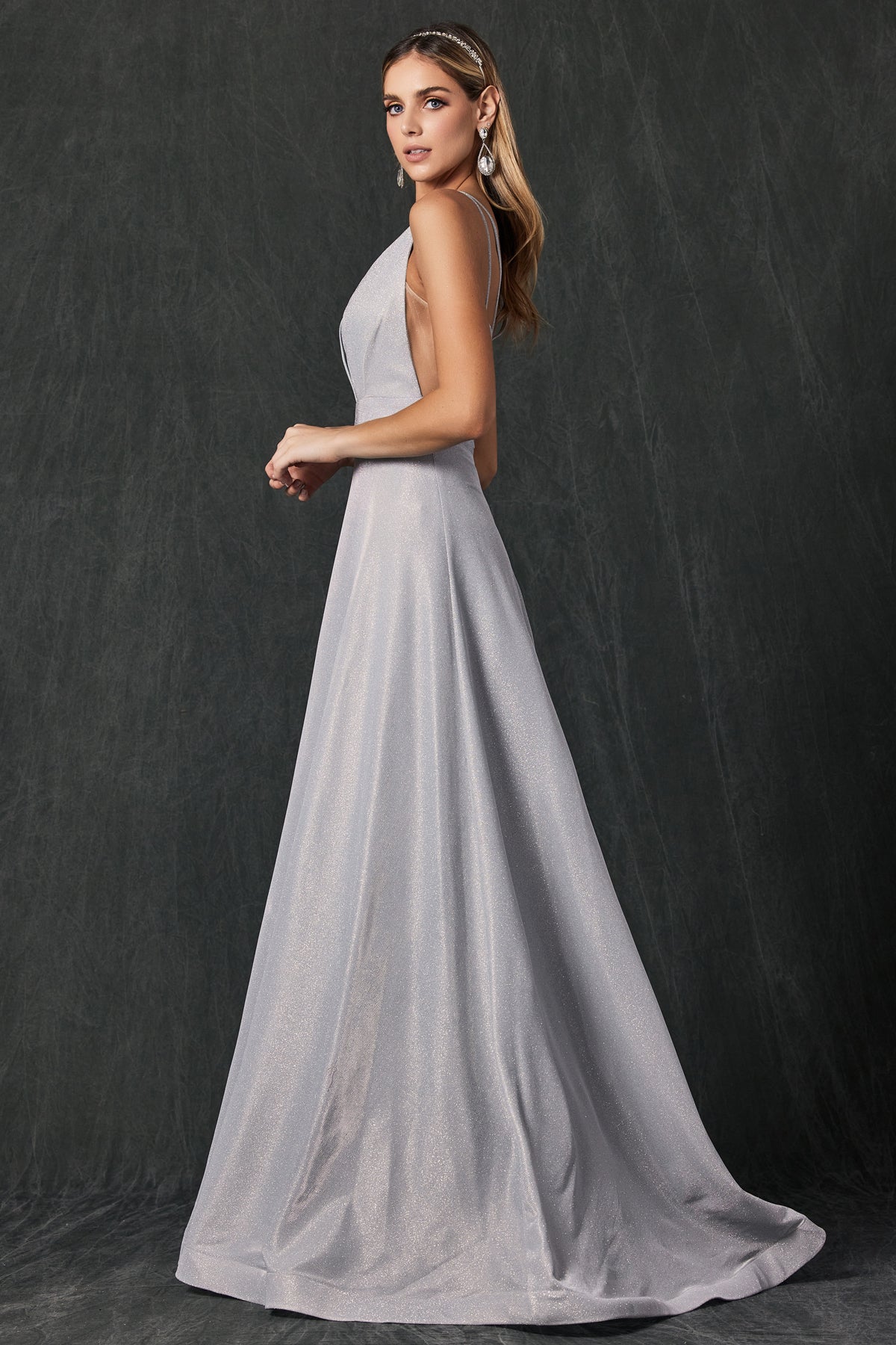 Prom Dresses Prom Long Formal Glitter Dress Silver