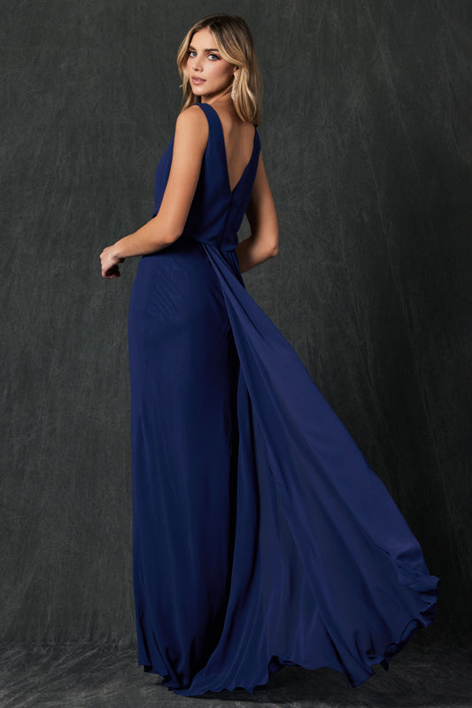 Formal Dresses Long Fitted Formal Prom Evening Dress Navy Blue