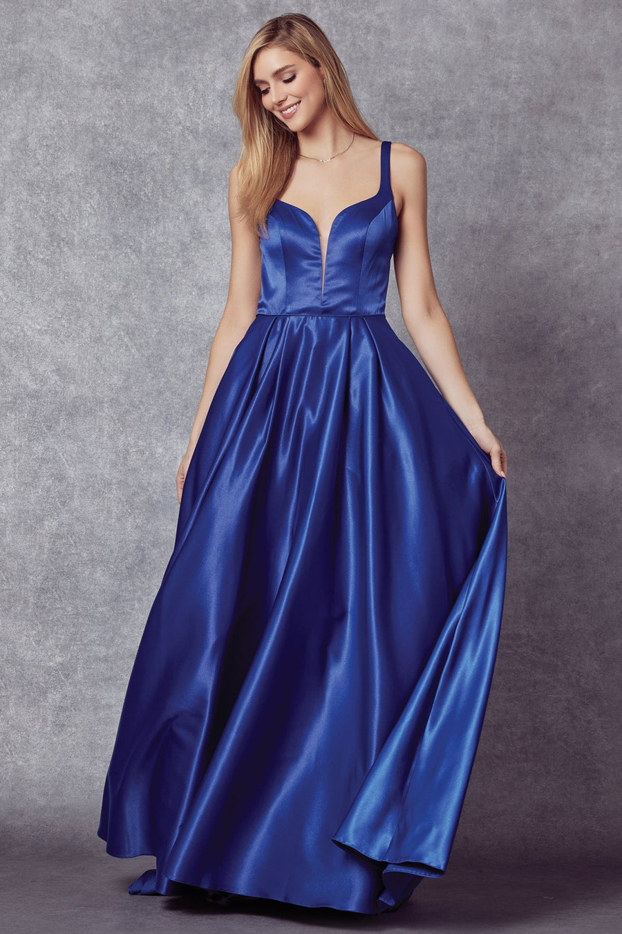 Prom Dresses Ball Gown A Line Long Formal Prom Dress Royal Blue