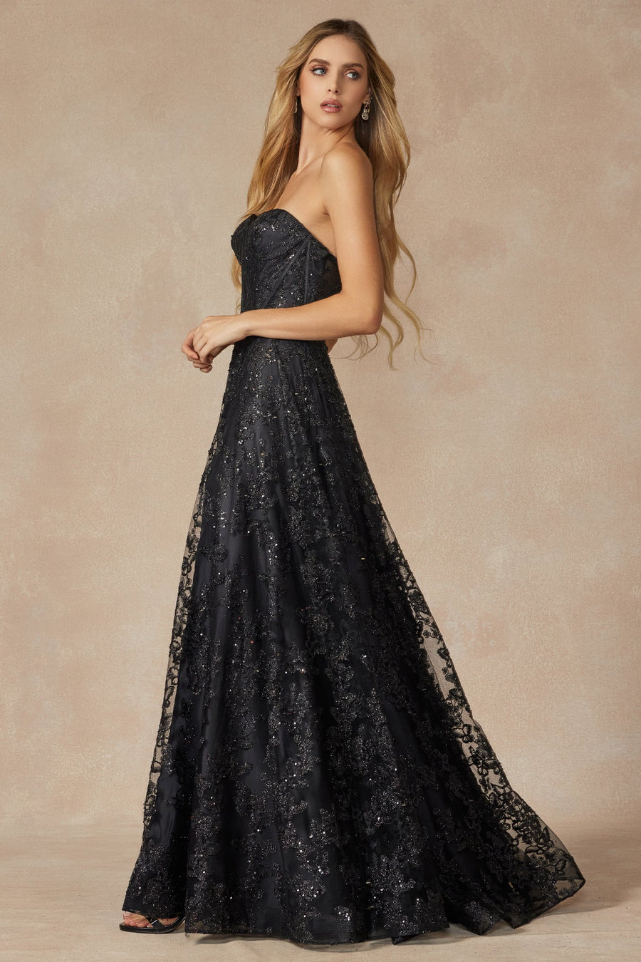 Prom Dresses Prom Long Formal Slit Glitter Dress Black