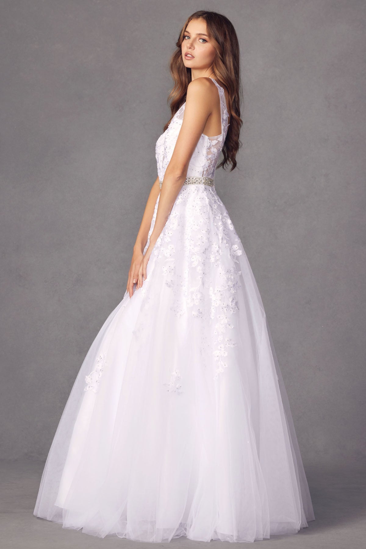 Wedding Dresses Bridal Gown Long Floral Wedding Dress White