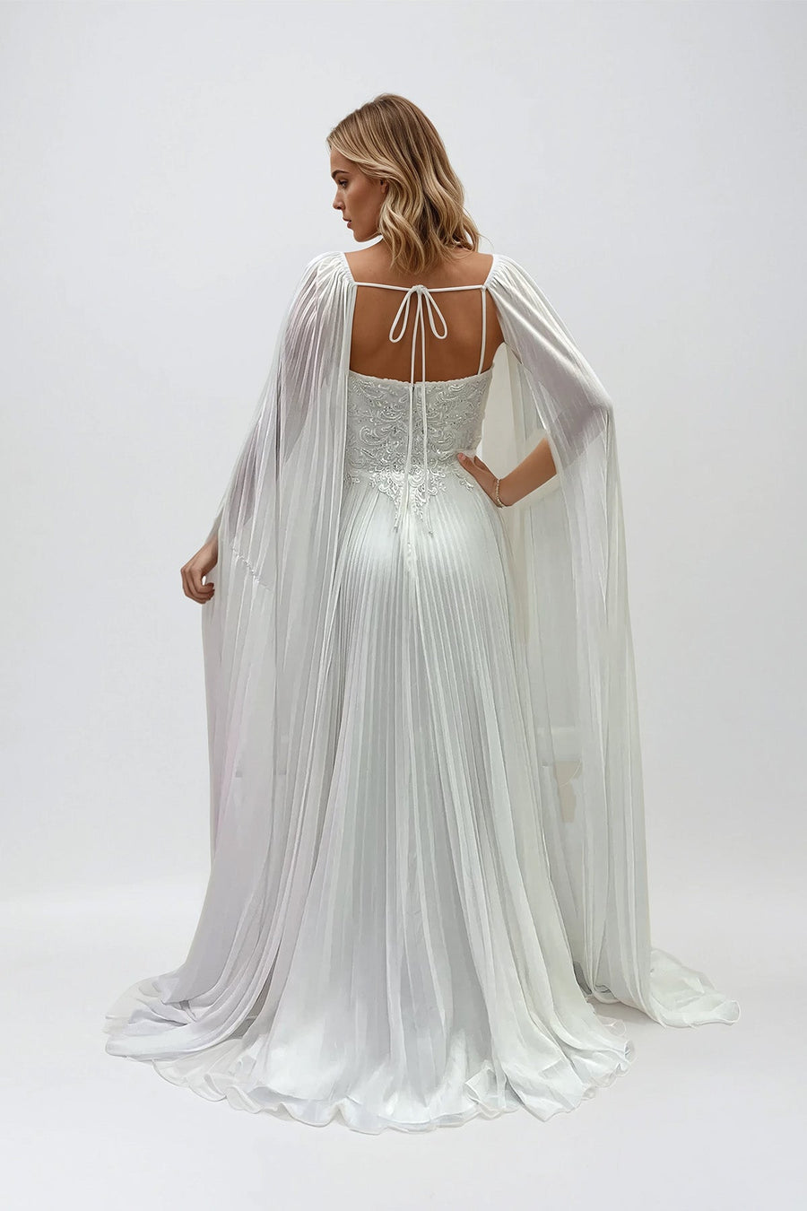 Wedding Dresses Simple Long A Line Wedding Dress Off White