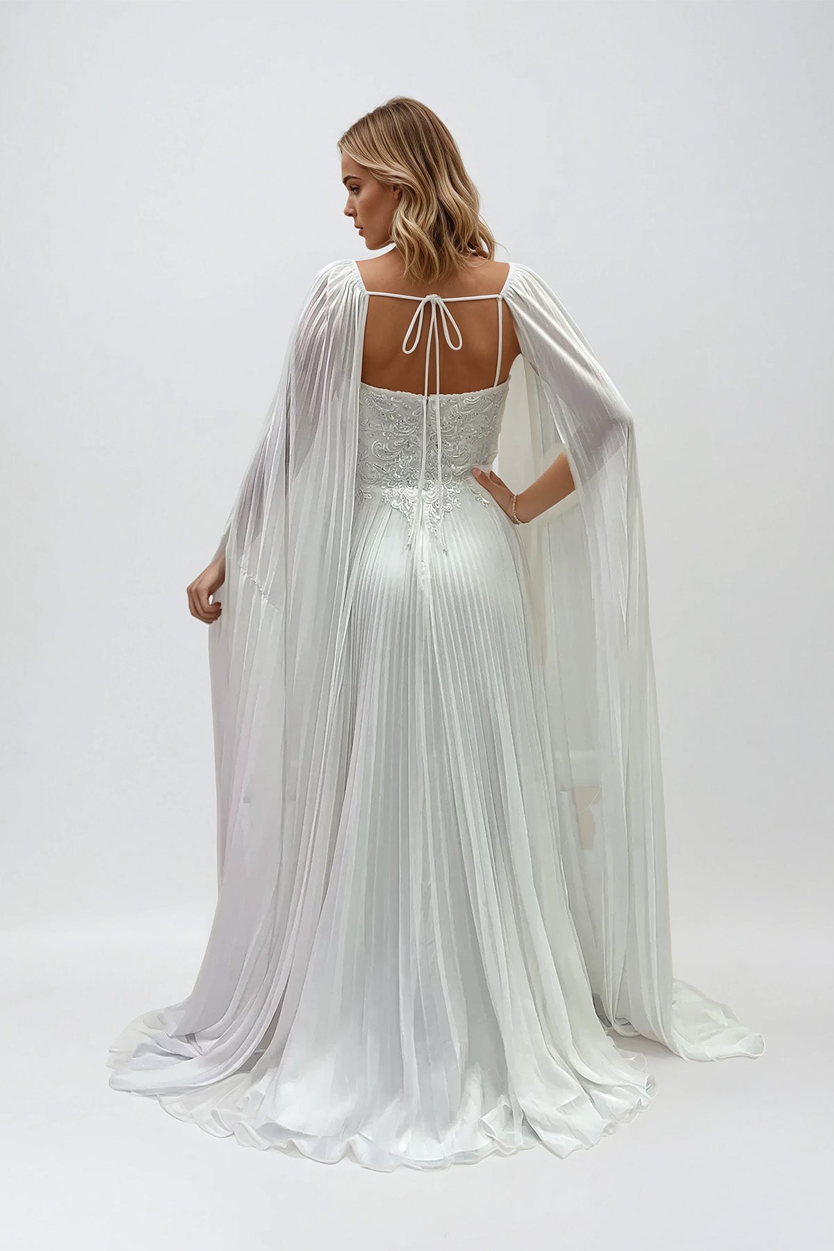 Wedding Dresses Simple Long A Line Wedding Dress Off White