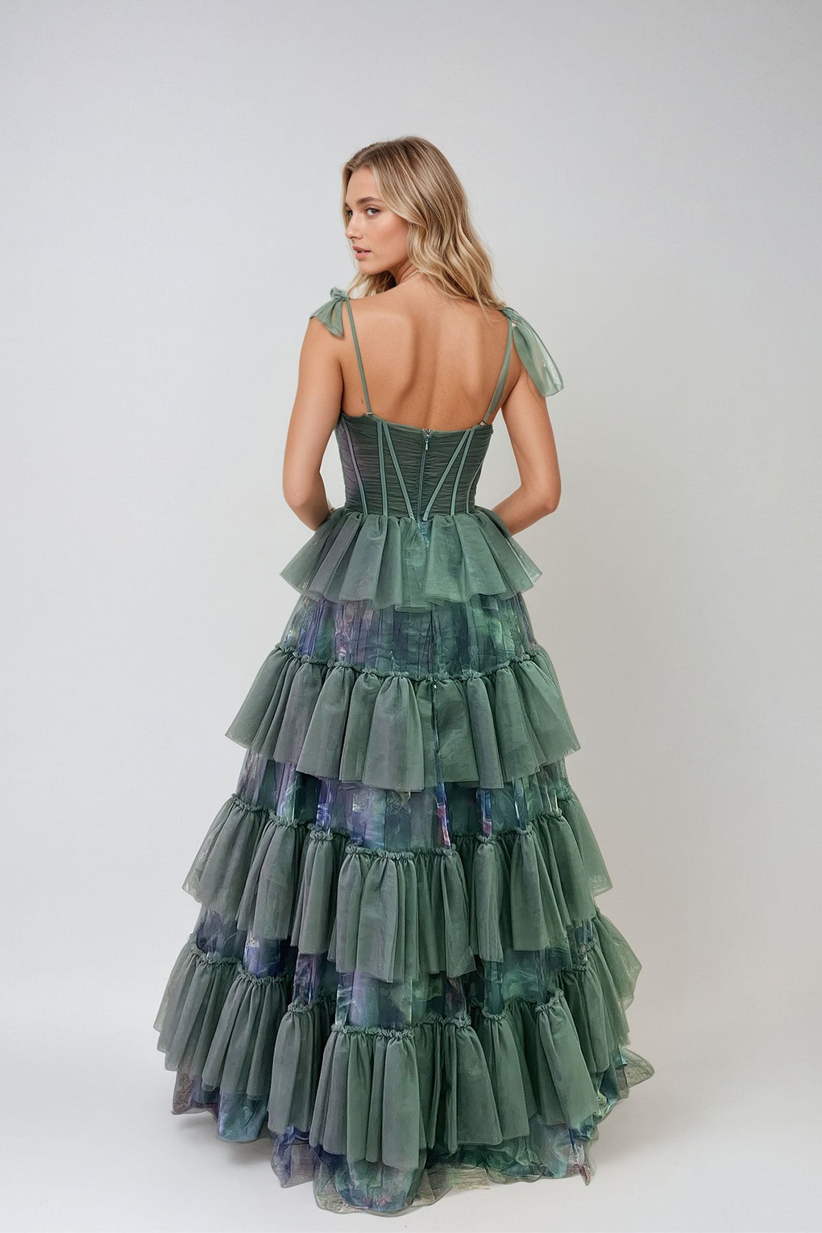 Prom Dresses Long Formal Layered Prom Dress Moss