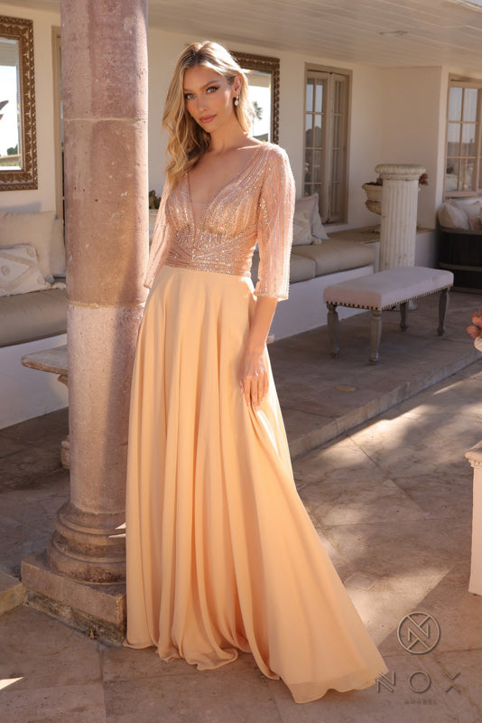 Plus Size Dresses Long Mother of the Bride Plus Size Dress Gold