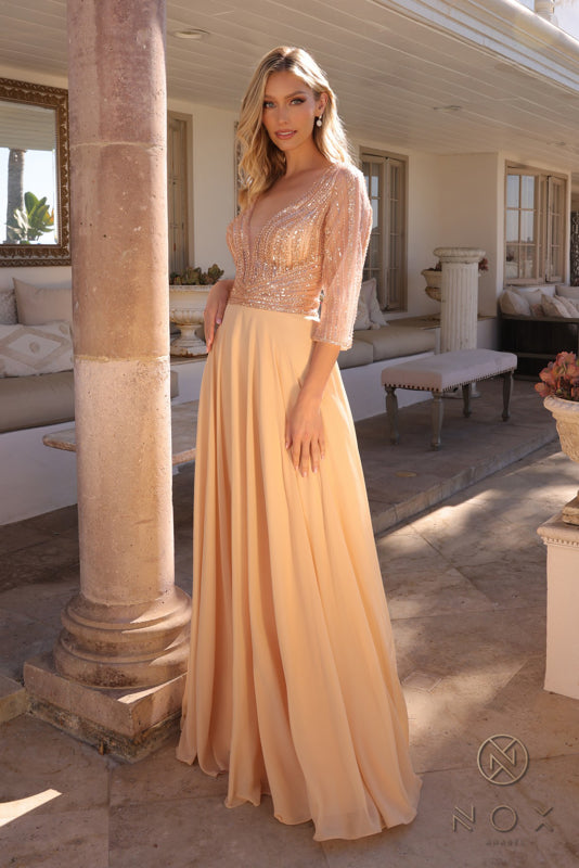 Plus Size Dresses Long Mother of the Bride Plus Size Dress Gold