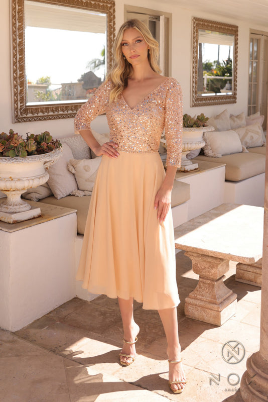 Cocktail Dresses Short Mother of the Bride Plus Size Dress Gold