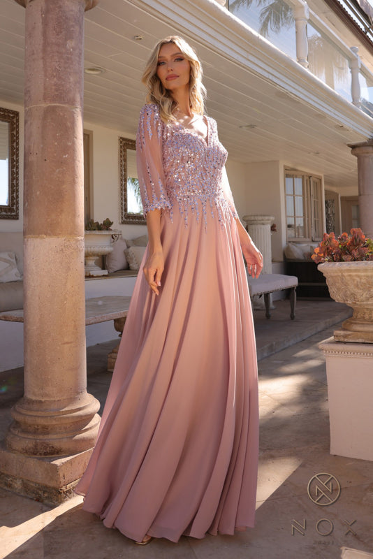 Plus Size Dresses Plus Size Long Formal Mother of the Bride Dress Pale Mauve