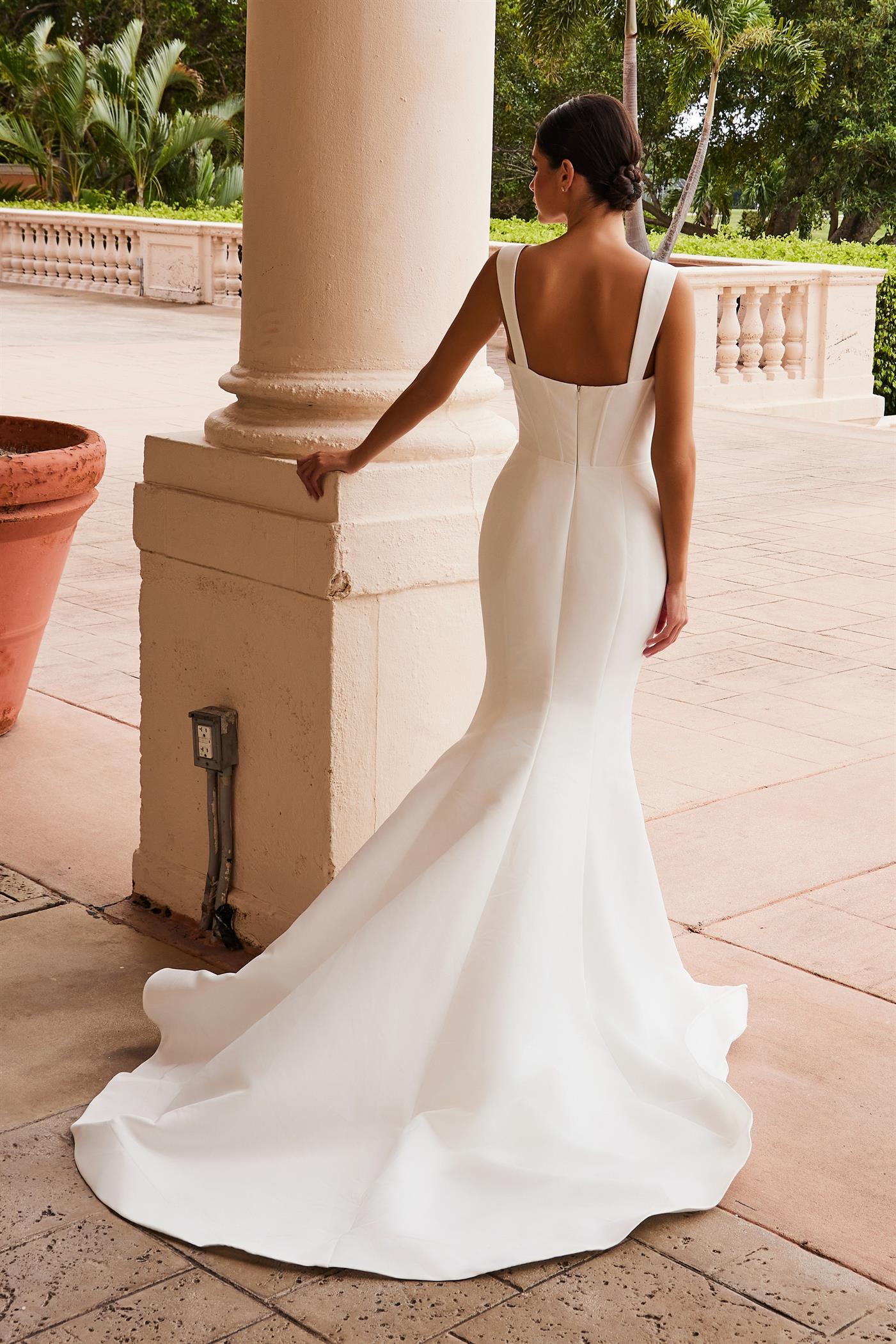 Wedding Dresses Long Fitted Wedding Dress White