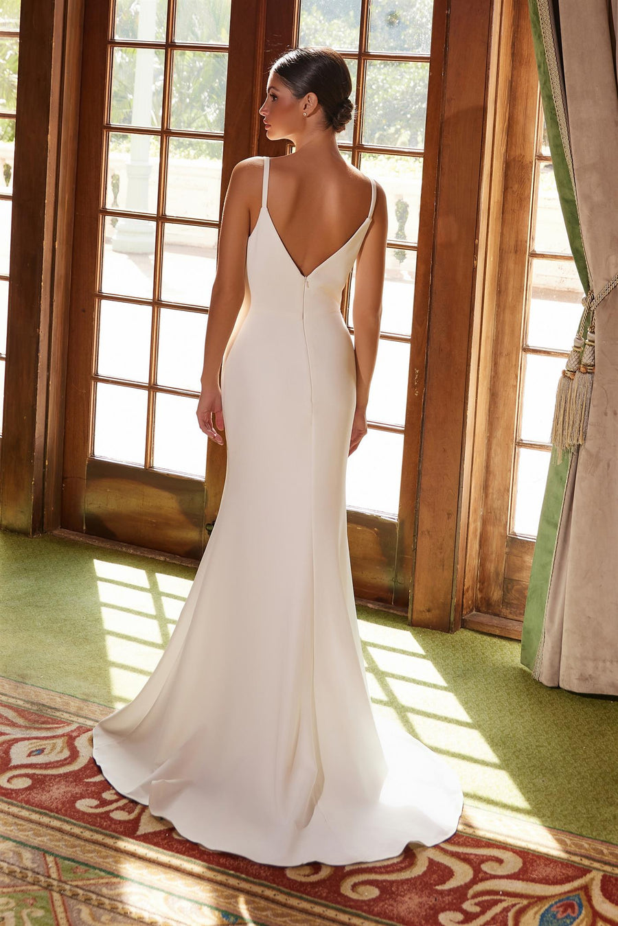 Wedding Dresses Long Sequin Two Piece Wedding Dress White