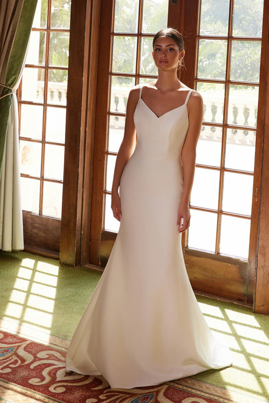 Wedding Dresses Long Sequin Two Piece Wedding Dress White