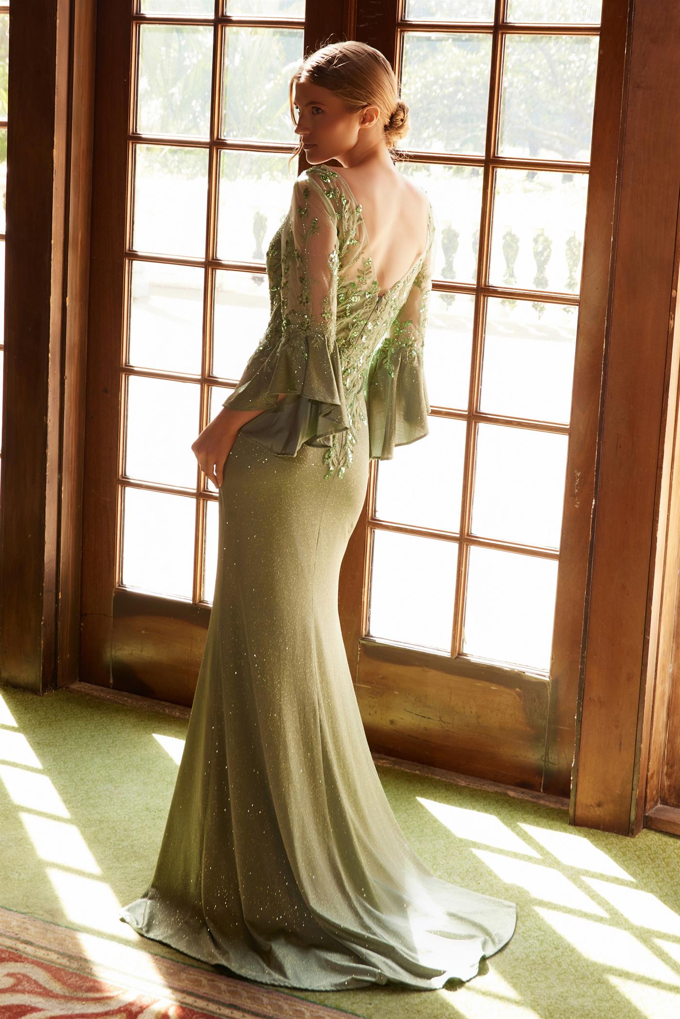 Mother of the Bride Dresses Long Glitter A Line Mother of the Bride Dress Sage Green