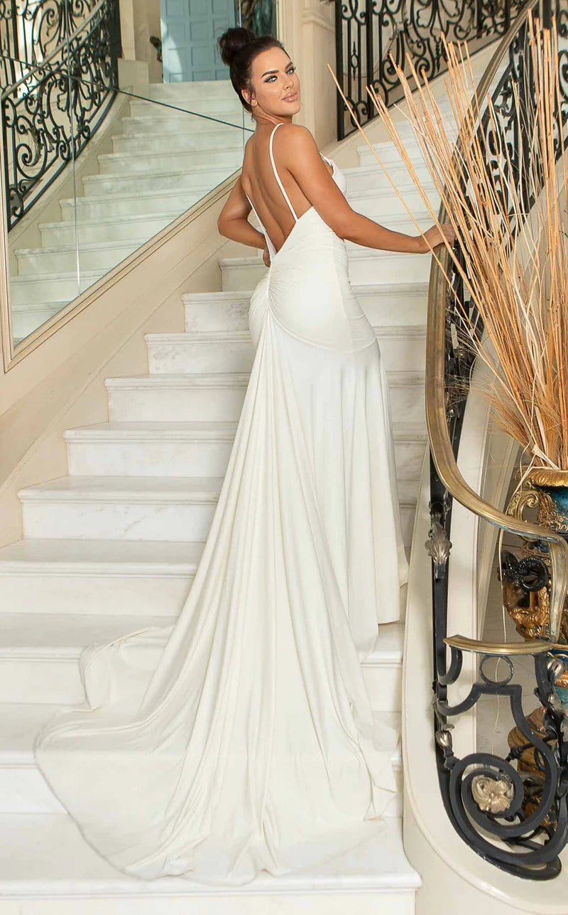 Wedding Dresses Bridal Long Simple Wedding Dress White