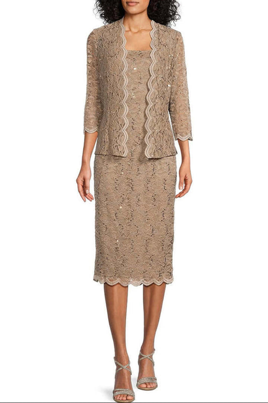 Cocktail Dresses Short Mother of the Bride Jacker Dress Champagne