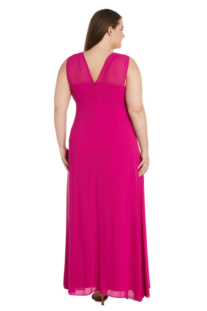 Plus Size Dresses Long Plus Size Formal Ruffle Flyaway Dress Fuchsia
