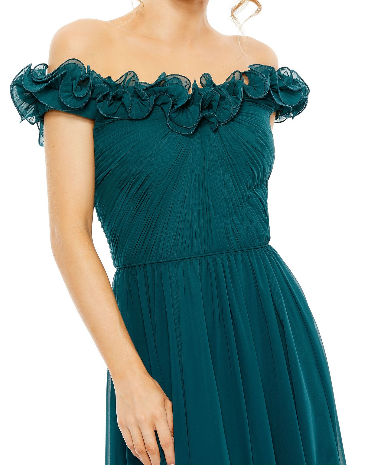 Prom Dresses Ruffled Prom Formal Long Dress Teal