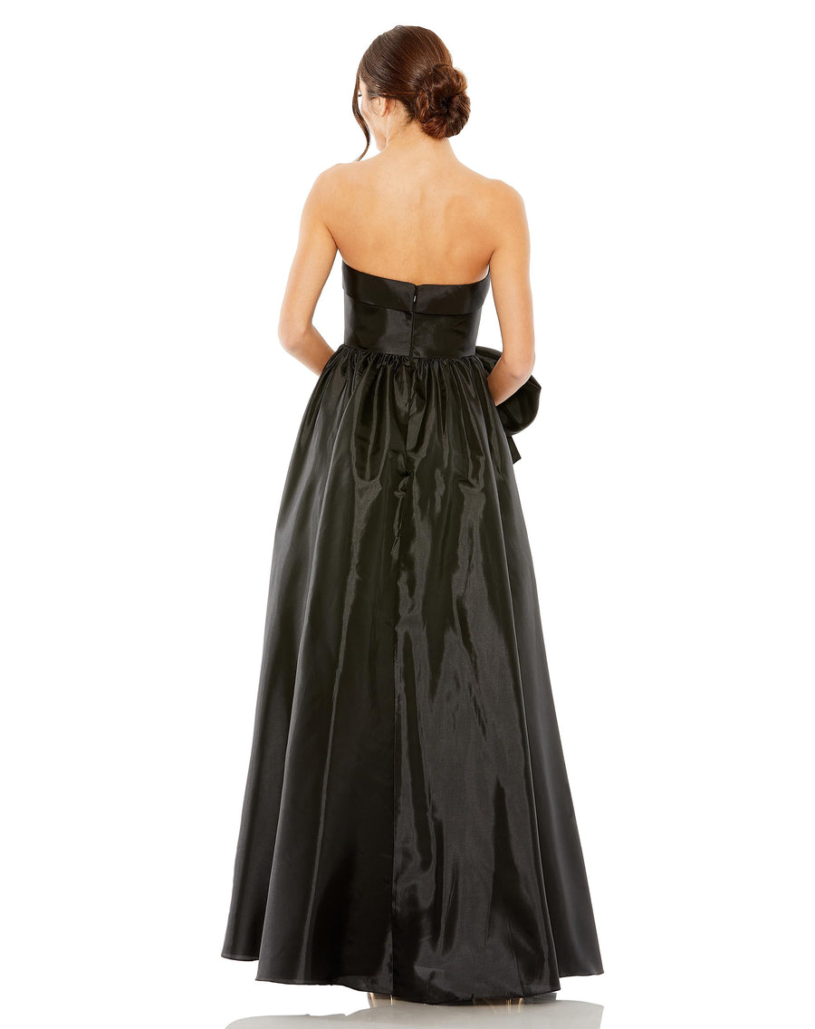 Formal Dresses Long Strapless Oversized Bow Ball Gown Black