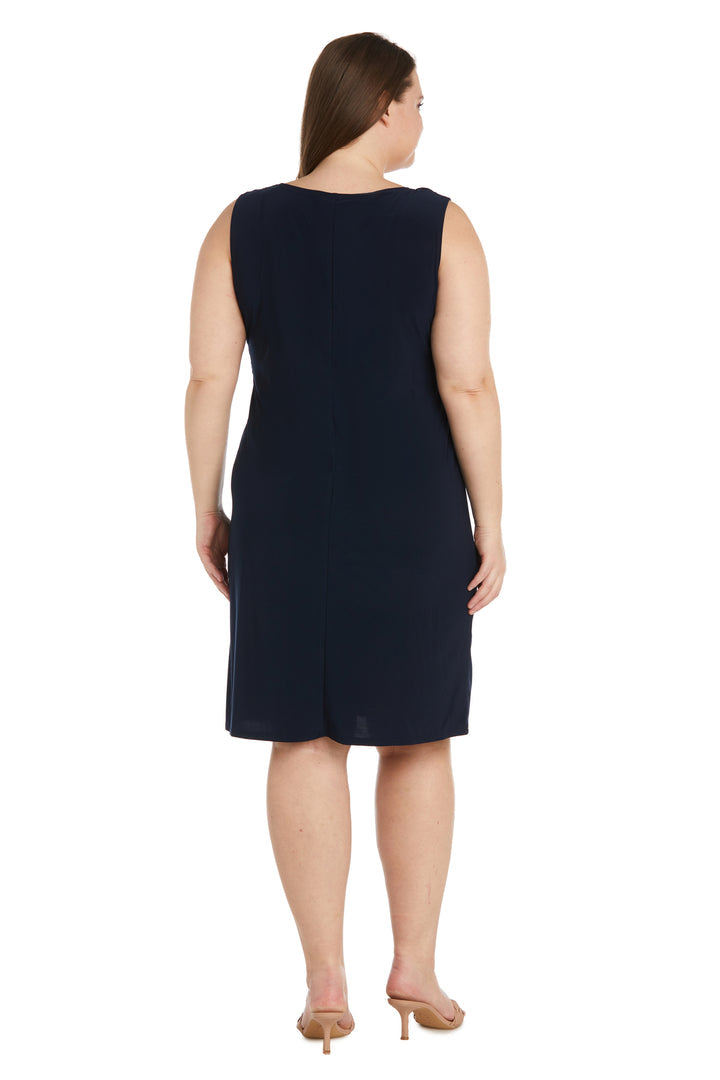 Plus Size Dresses Short Mother of the Bride Plus Size Sequin Jacket Dress Navy