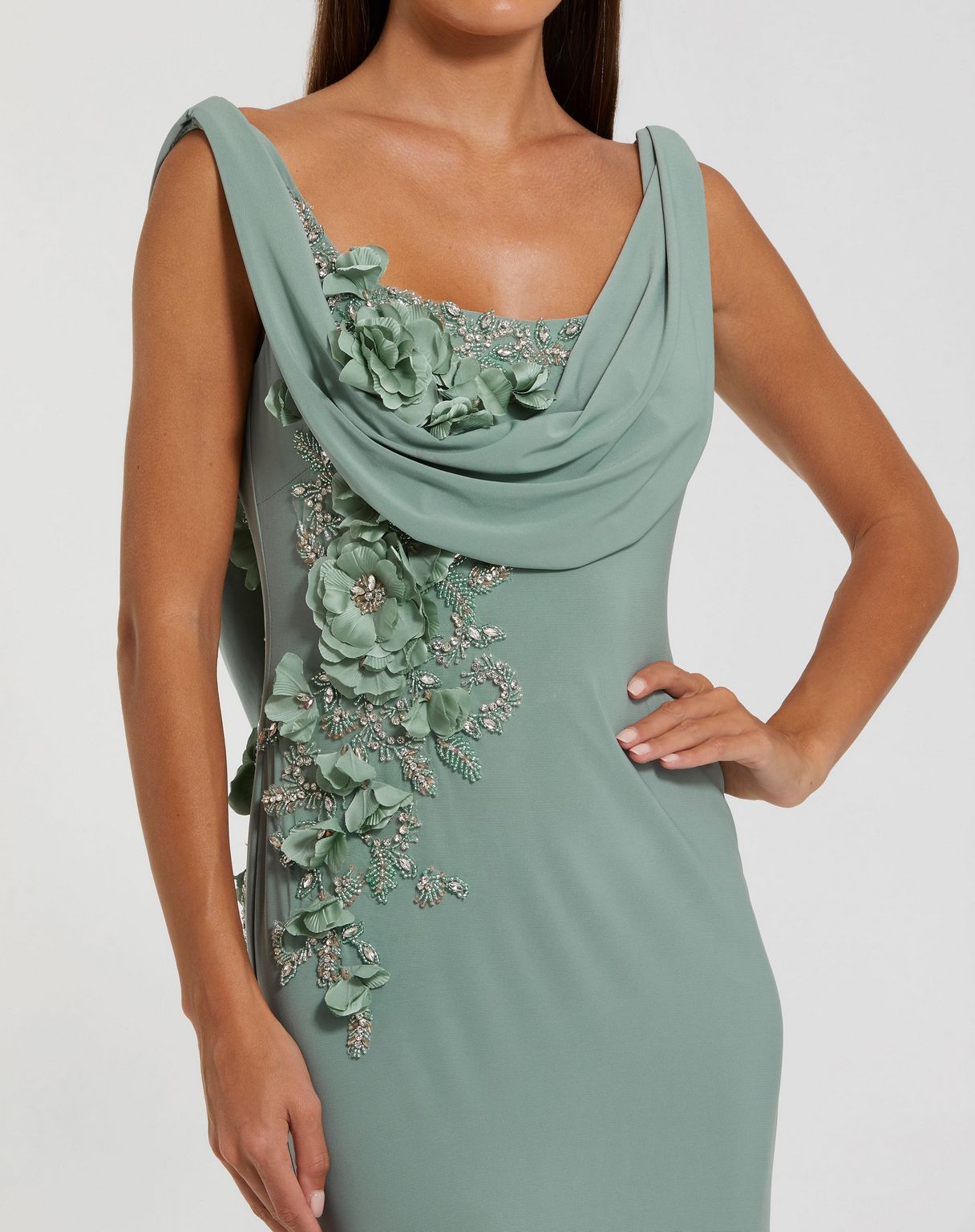 Formal Dresses Long Mermaid Fit Evening Formal Dress Sage