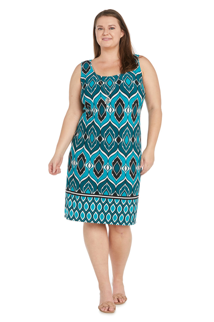 Plus Size Dresses Mother of the Bride Plus Size Fly Away Jacket Printed Dress Teal/Navy