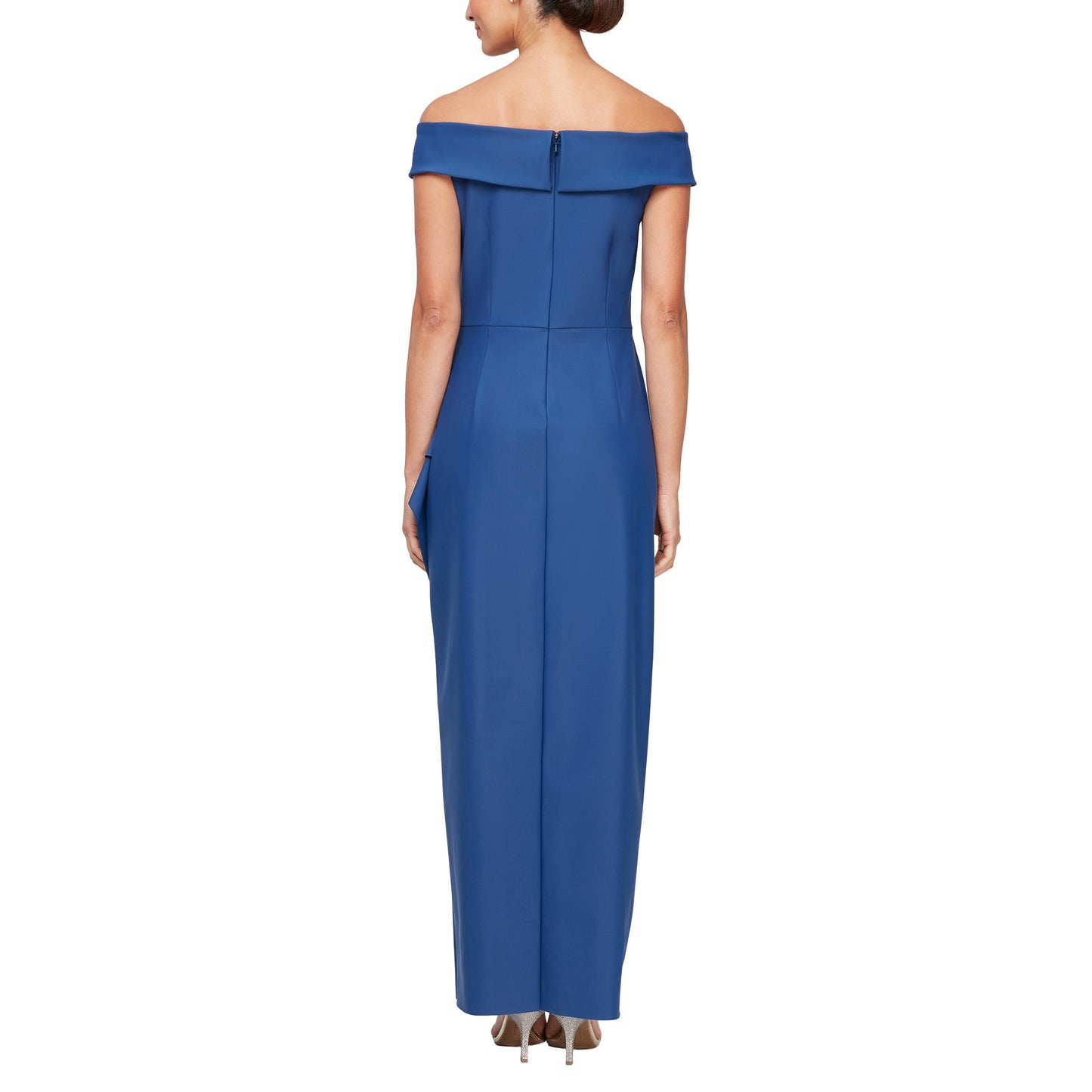 Formal Dresses Long Formal Cascade Ruffle Evening Dress Indigo