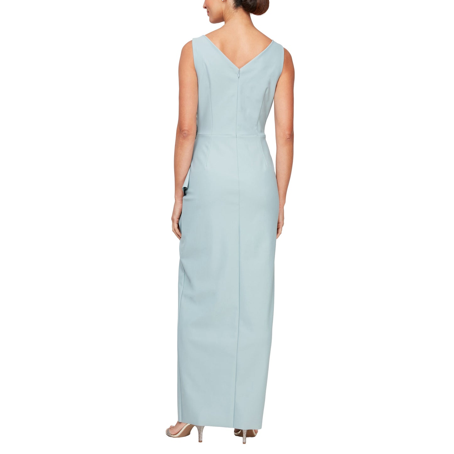 Alex Evenings Long Formal Fitted Dress 134200 - The Dress Outlet Ice Sage