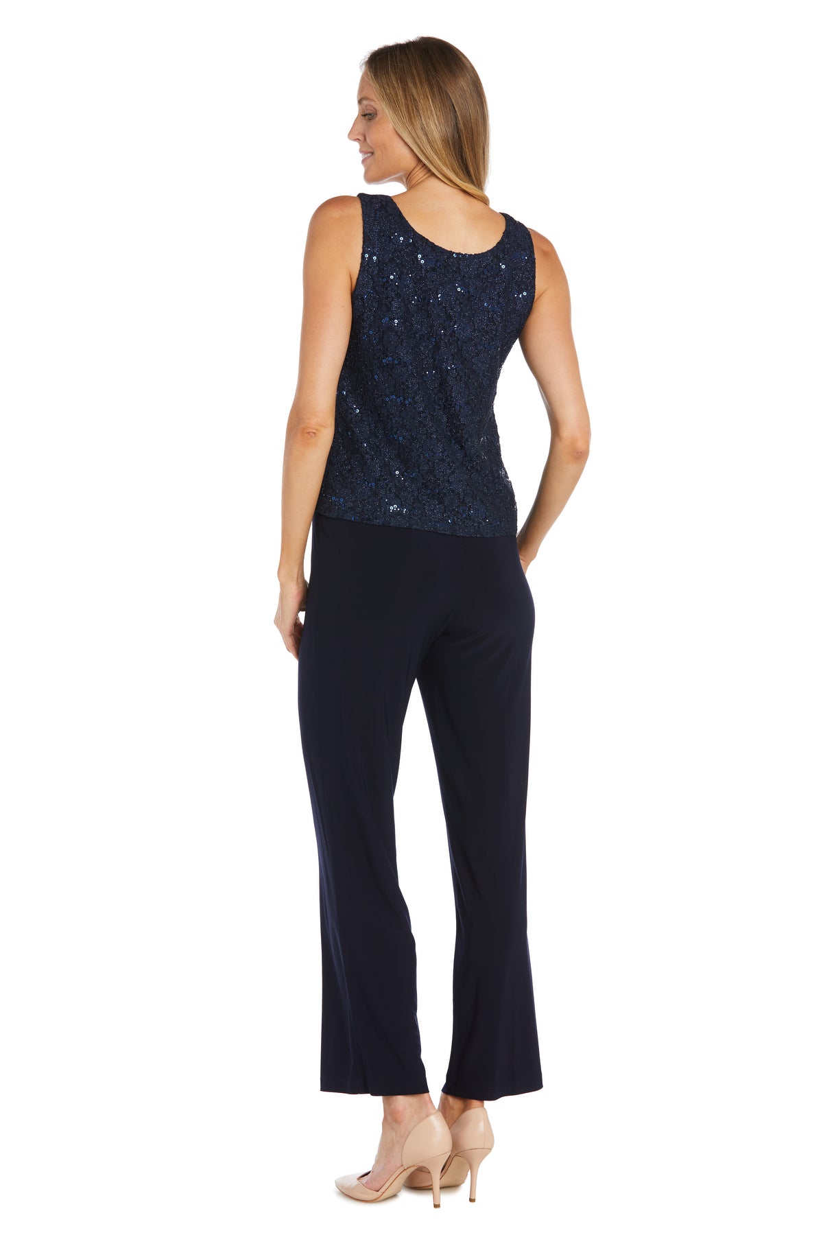 Pant Suit Long Formal Petite Lace Pant Suit Navy