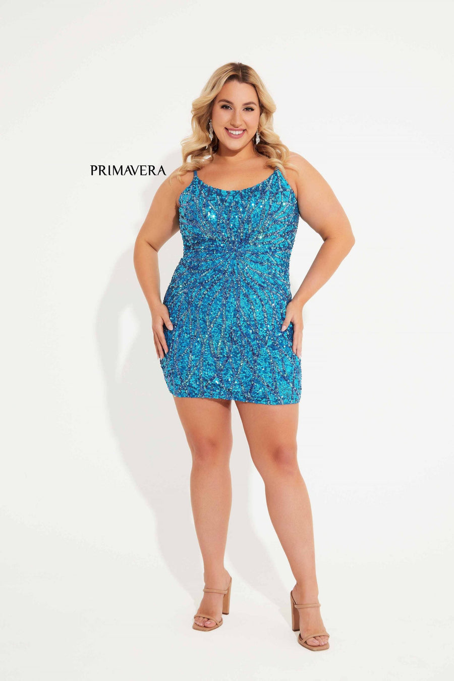 Plus Size Dresses Homecoming Short Cocktail Fitted Sequin Dress Peacock