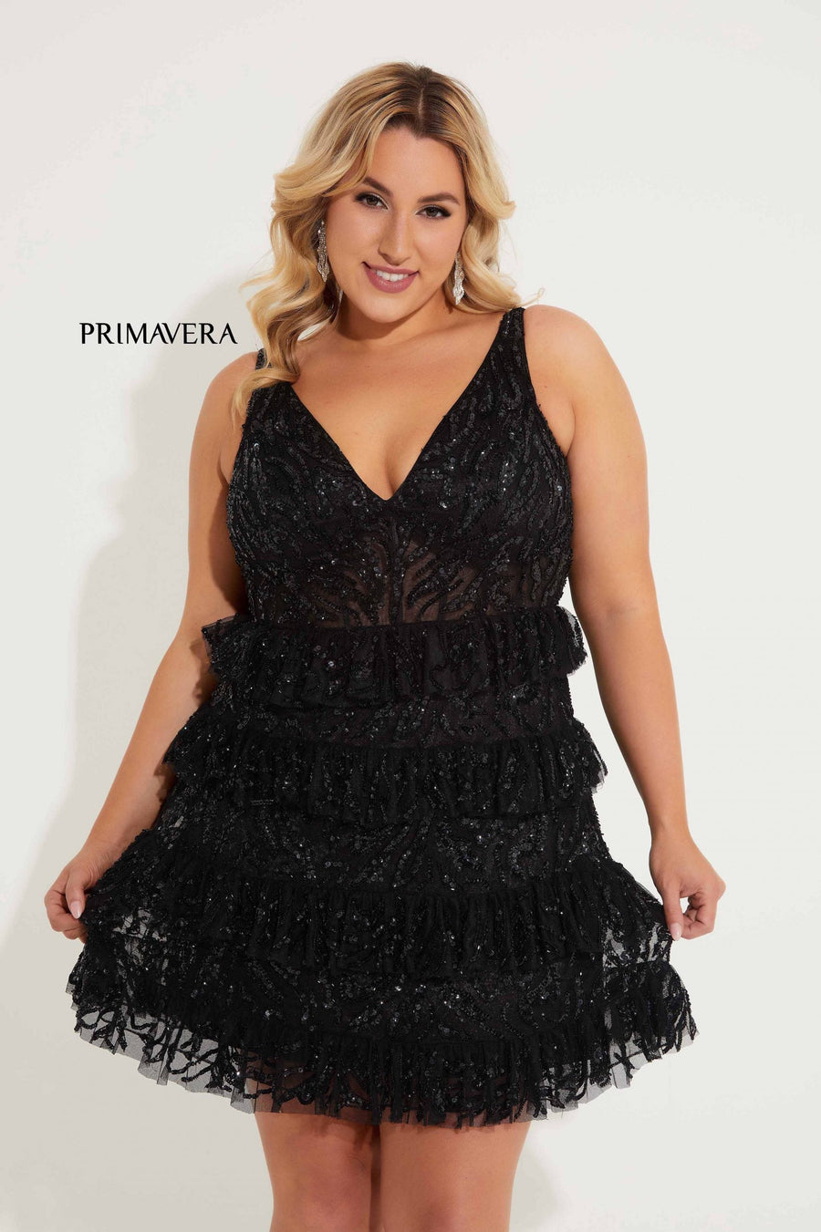 Plus Size Dresses Homecoming Plus Size Short Cocktail Sequin Dress Black