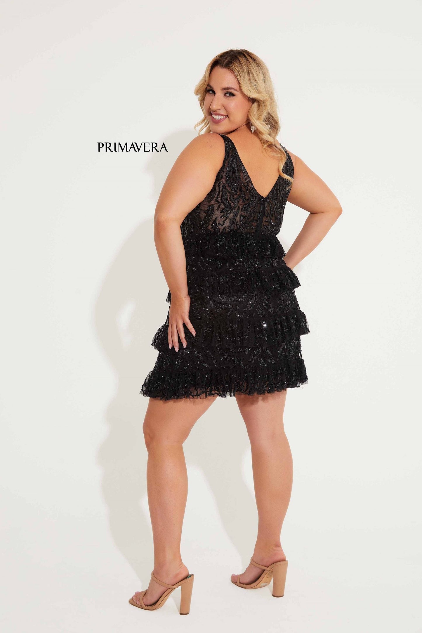 Plus Size Dresses Homecoming Plus Size Short Cocktail Sequin Dress Black