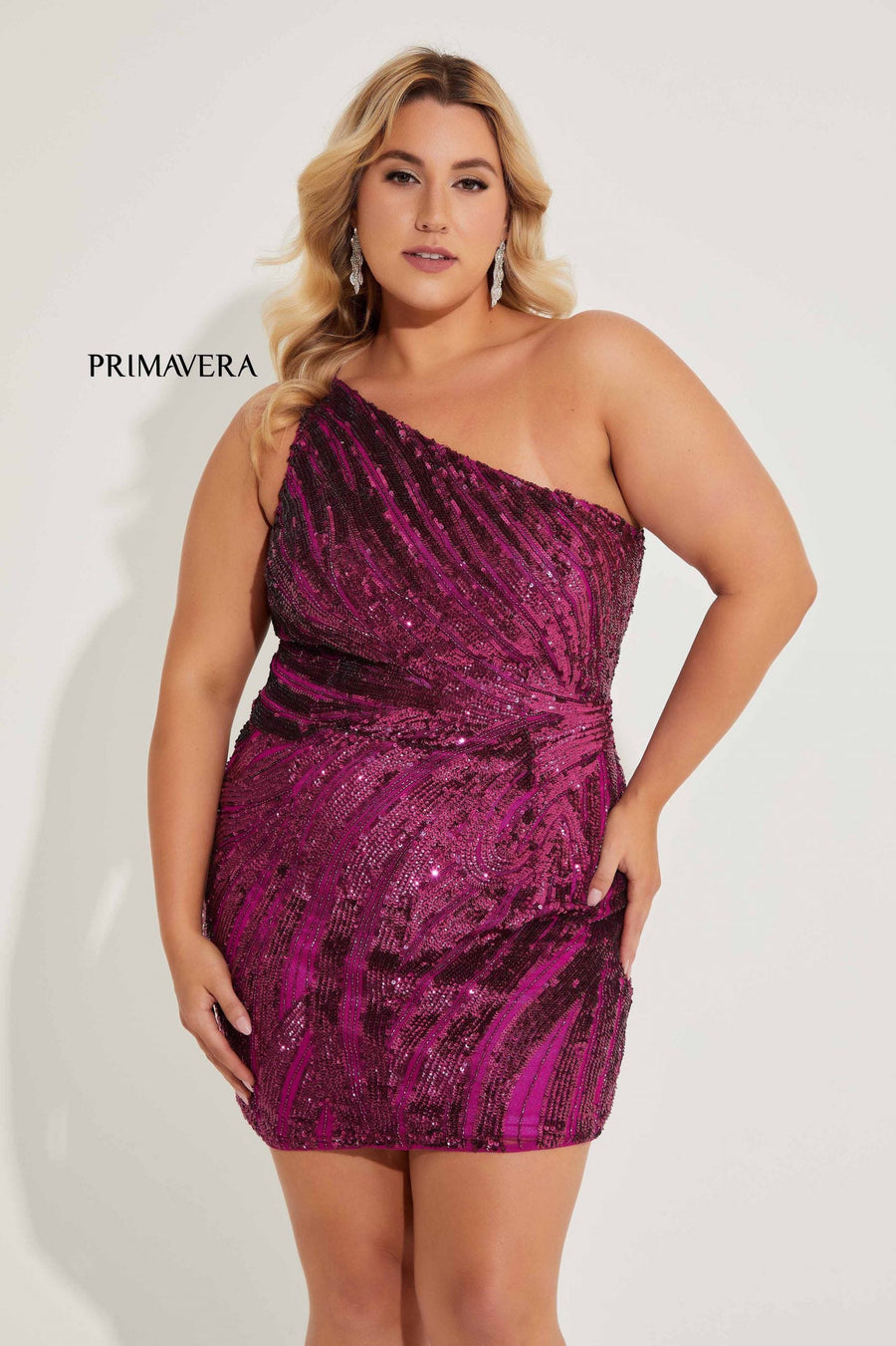 Plus Size Dresses Plus Size Beaded Short Fitted Dress Grape