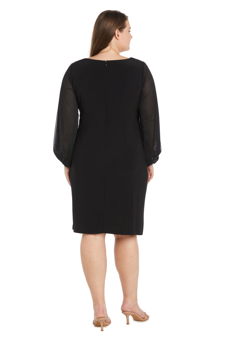 Plus Size Dresses Short Fitted Cocktail Plus Size Mother of the Bride Dress Black