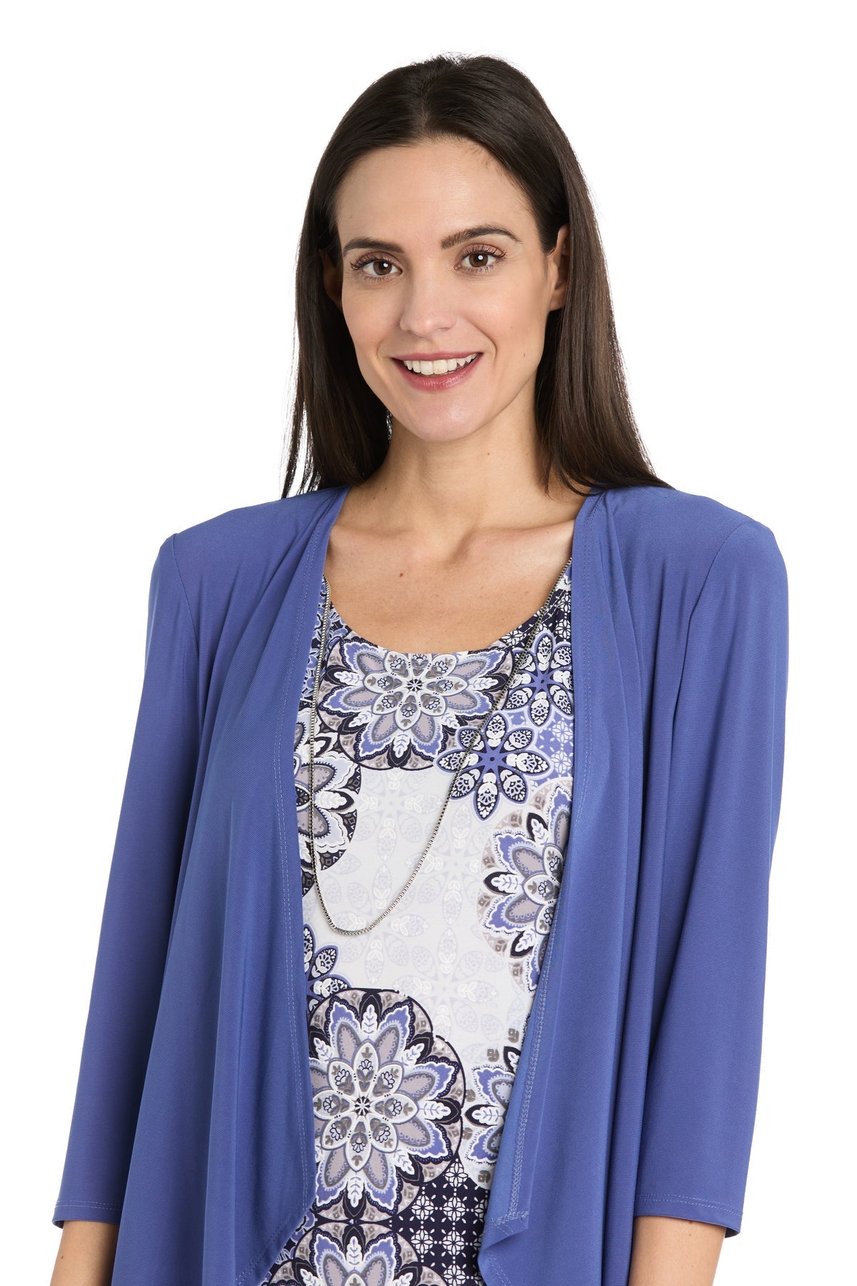 Mother of the Bride Dresses Printed Short Mother of the Bride Dress Blue