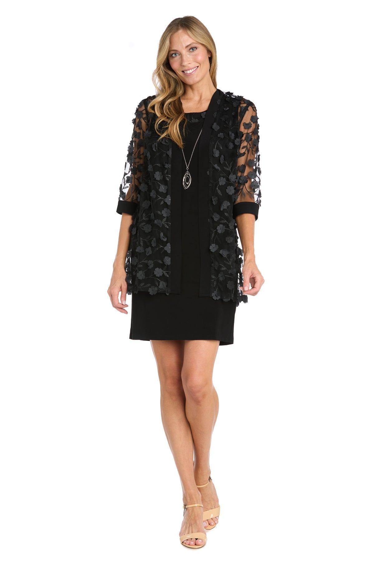 Cocktail Dresses Mother of the Bride Short Petite Jacket Dress Black