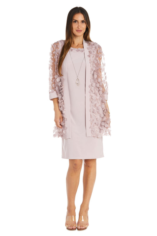 Cocktail Dresses Mother of the Bride Short Petite Jacket Dress Mauve