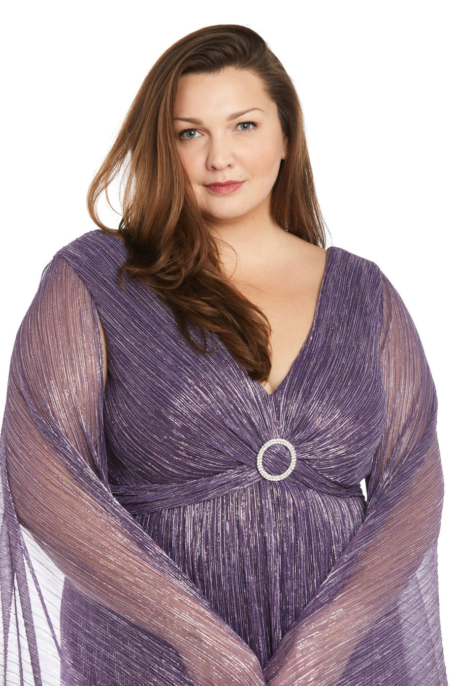 Plus Size Dresses Long Metallic Formal Plus Size Dress  Iris