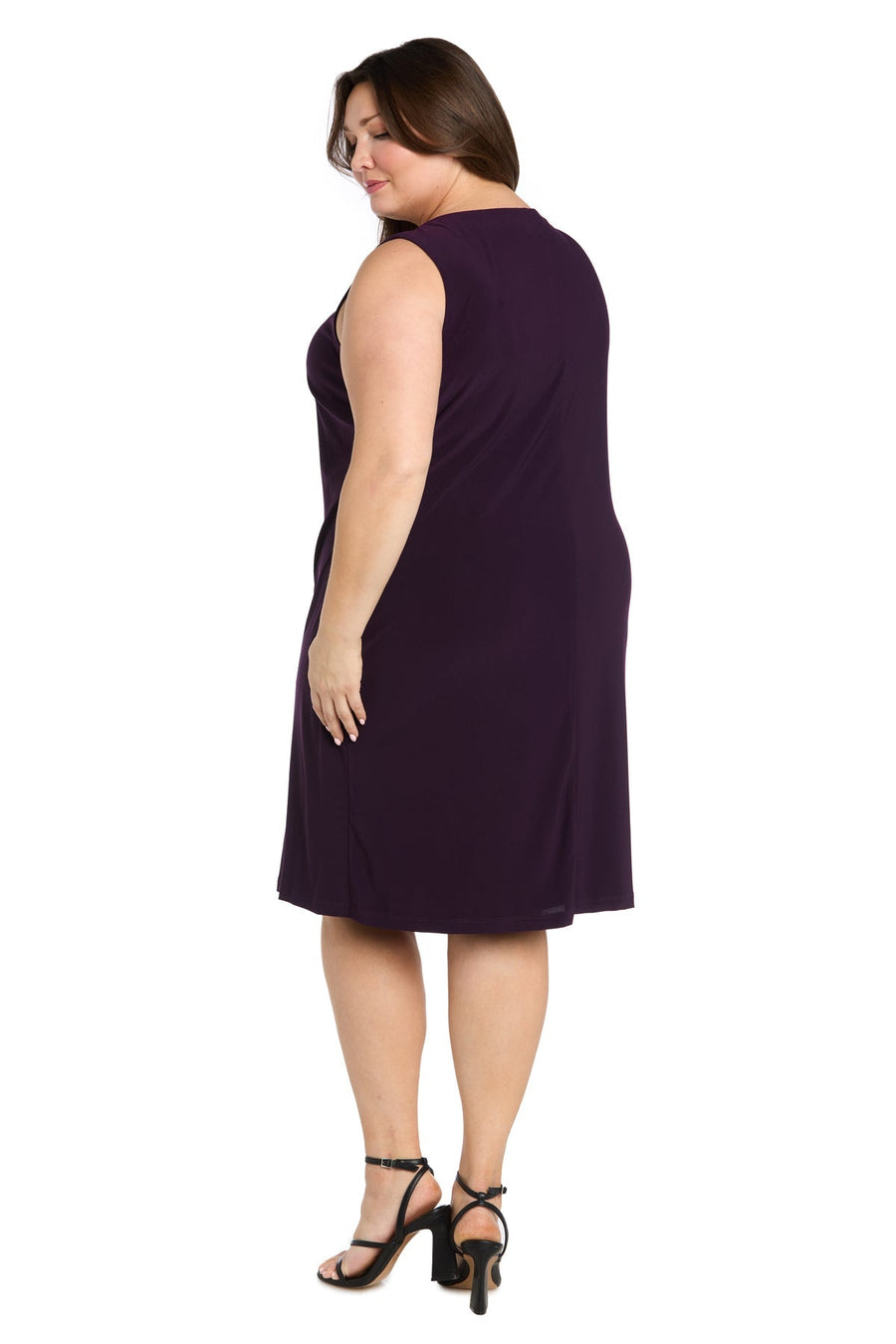 Plus Size Dresses Plus Size Short Mother of the Bride Jacket Dress Plum