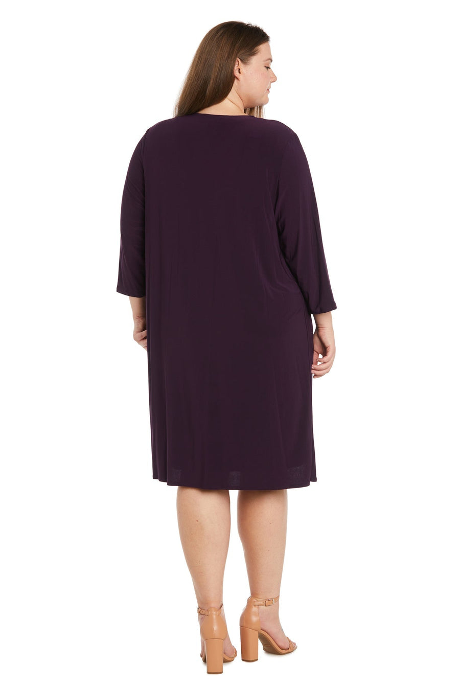 Plus Size Dresses Short Jacket Mother of the Bride Dress Plum