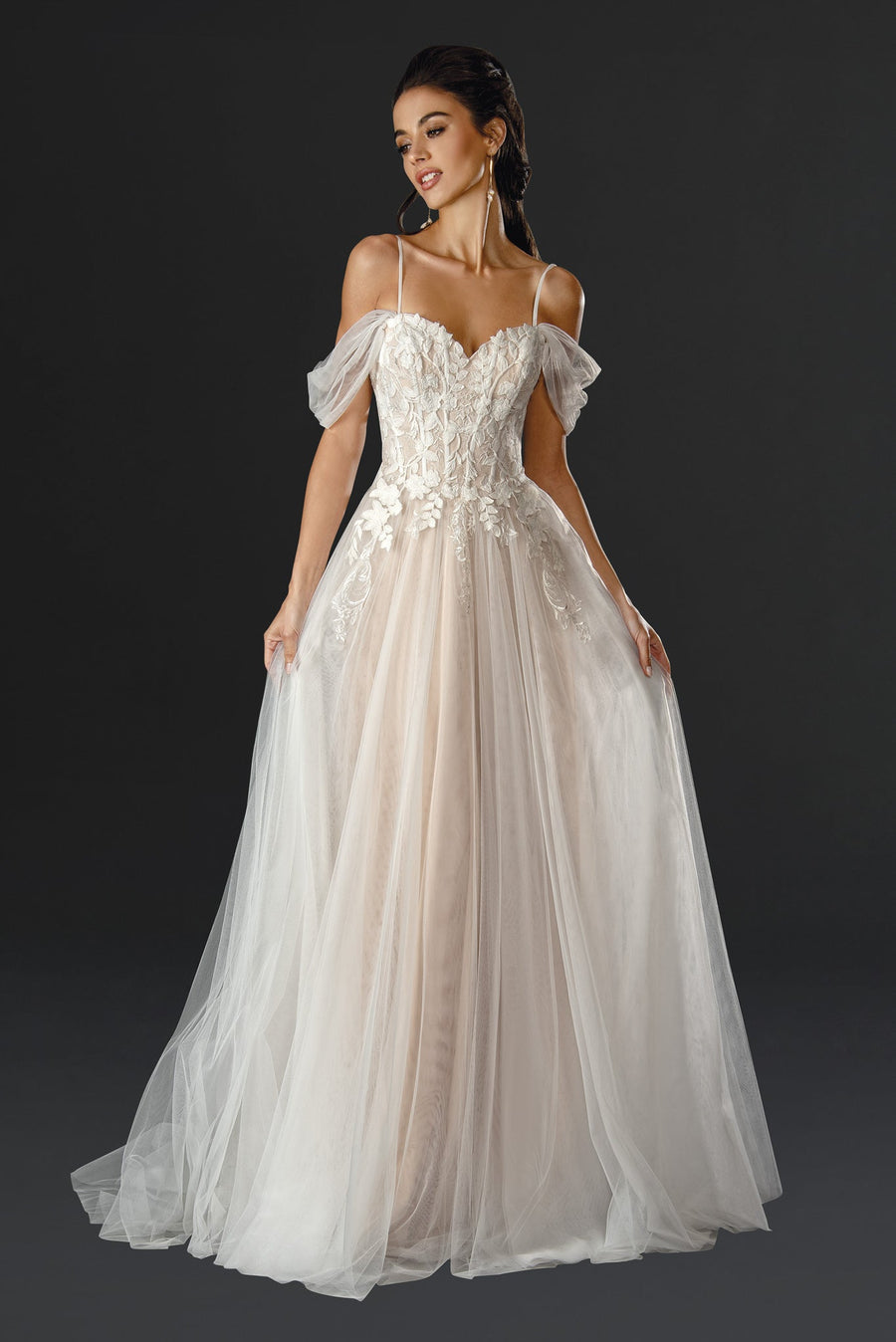 Wedding Dresses Wedding Long A Line Simple Bridal Dress Off White