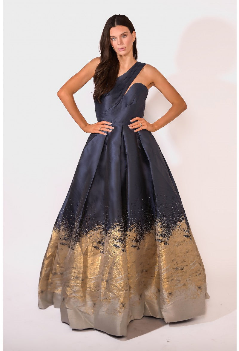 فستان سهرة طويل بكتف واحد من Terani Couture 1912E9180