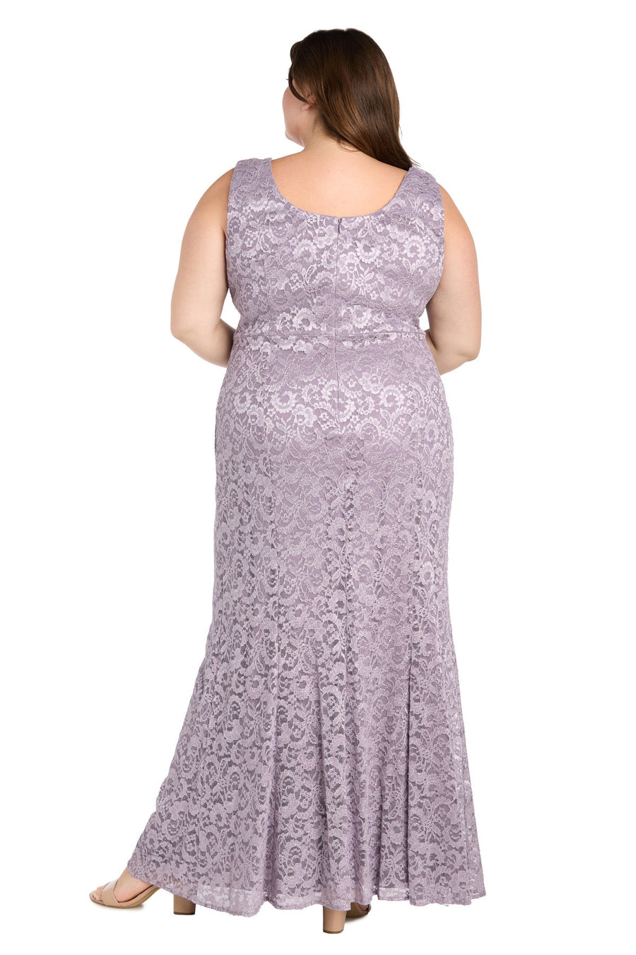 Plus Size Dresses Long Formal Glitter Lace Plus Size Jacket Dress Orchid