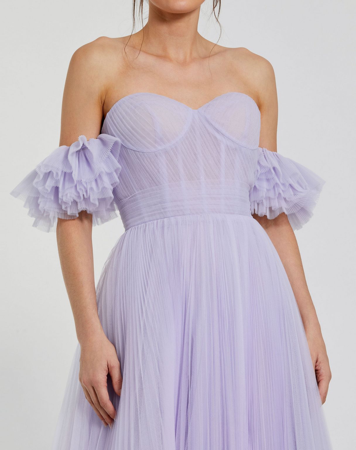 Formal Dresses Long Off Shoulder Tulle A Line Dress Lilac