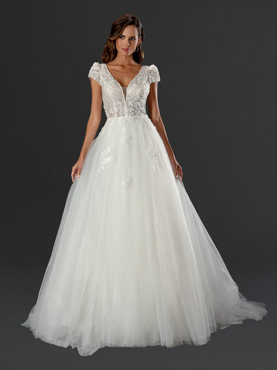 Wedding Dresses Simple Long Wedding A Line Bridal Dress Off White